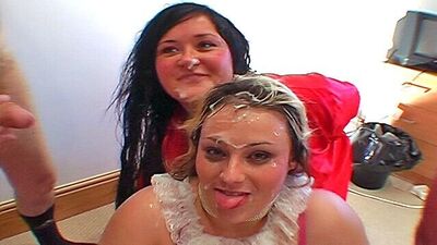 Fat British greedy girls real amateur bukkake party - thesexsex.com
