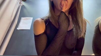 Risky masturbation in fitting room - thesexsex.com